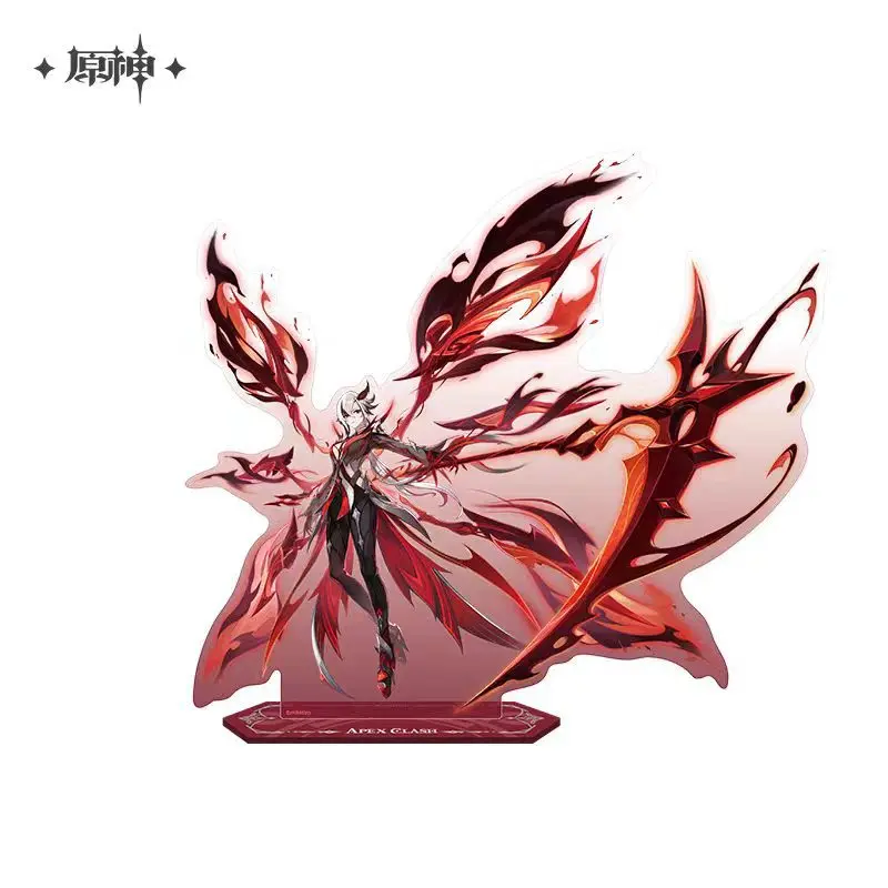10CM Anime Game Yuan Shen Impacting Acrylic Standing Sign Desktop Model Ornament Collection Top of The Battle Series Keychain