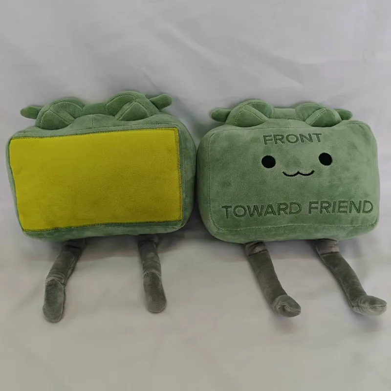 New Clay the Claymore Plush Doll Kawaii Green Square Doll Pillow Accessories Gift Collection Model For Kid Birthday Gifts