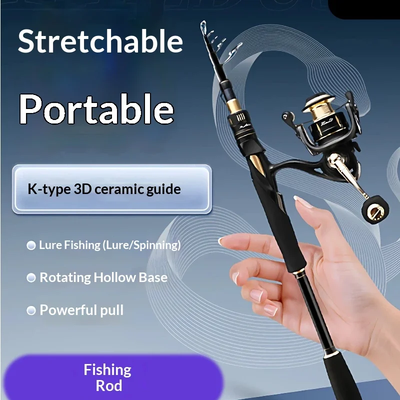 

Hasida Medusa Telescopic Lure Rod Portable Ultra Light Carbon Long Casting Collapsed 49 Cm Ceramic Guide Ring Fishing Set