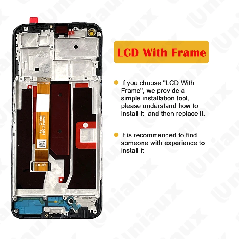 LCD Display Replacement for Oppo A74 5G, Touch Screen Digitizer, Original Display with Frame, CPH2197, CPH2263, 6.5\