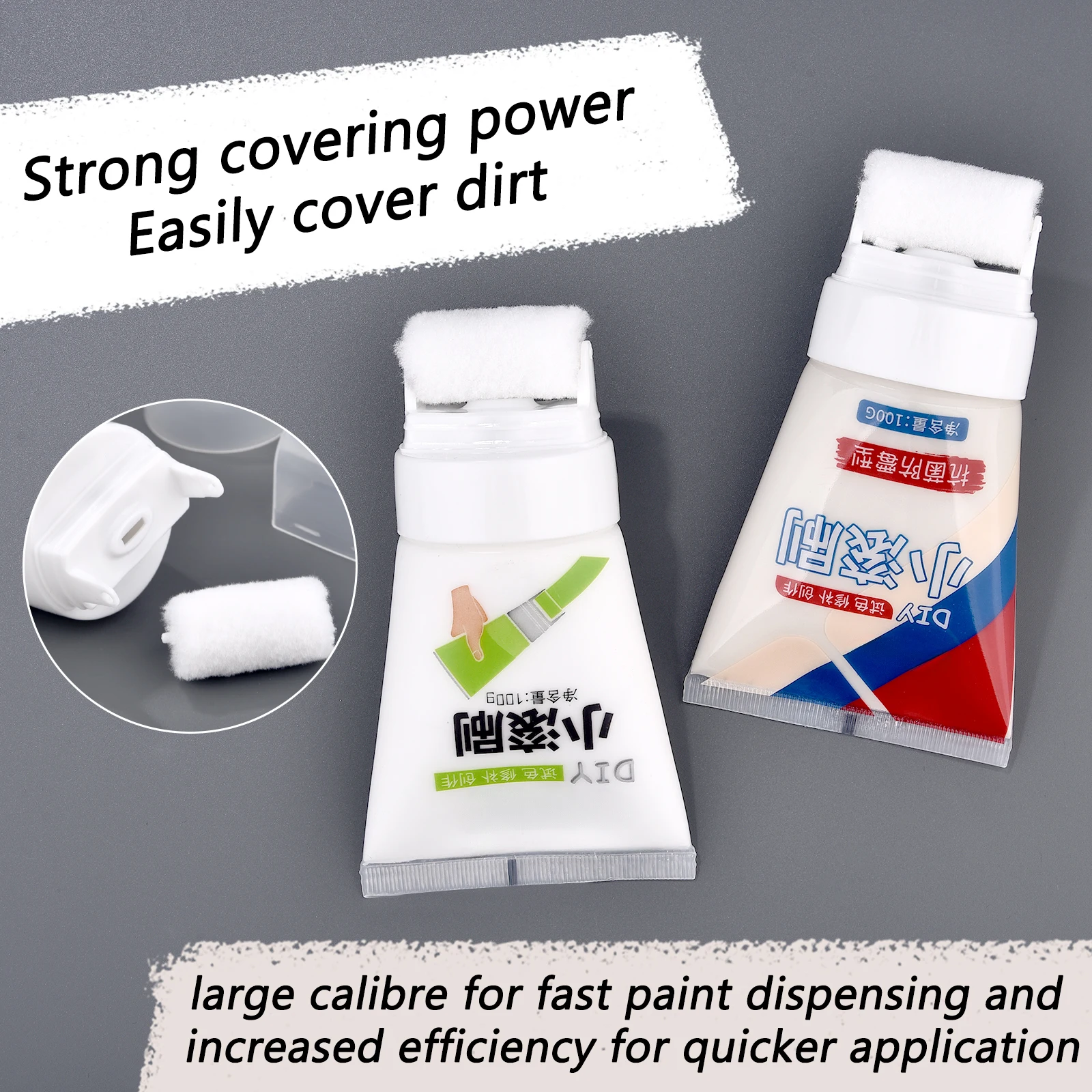 

100 г настенная валиковая кисть для рисования белый розовый серый ремонт внутренних стен бытовые настенные граффити ремонтная краска