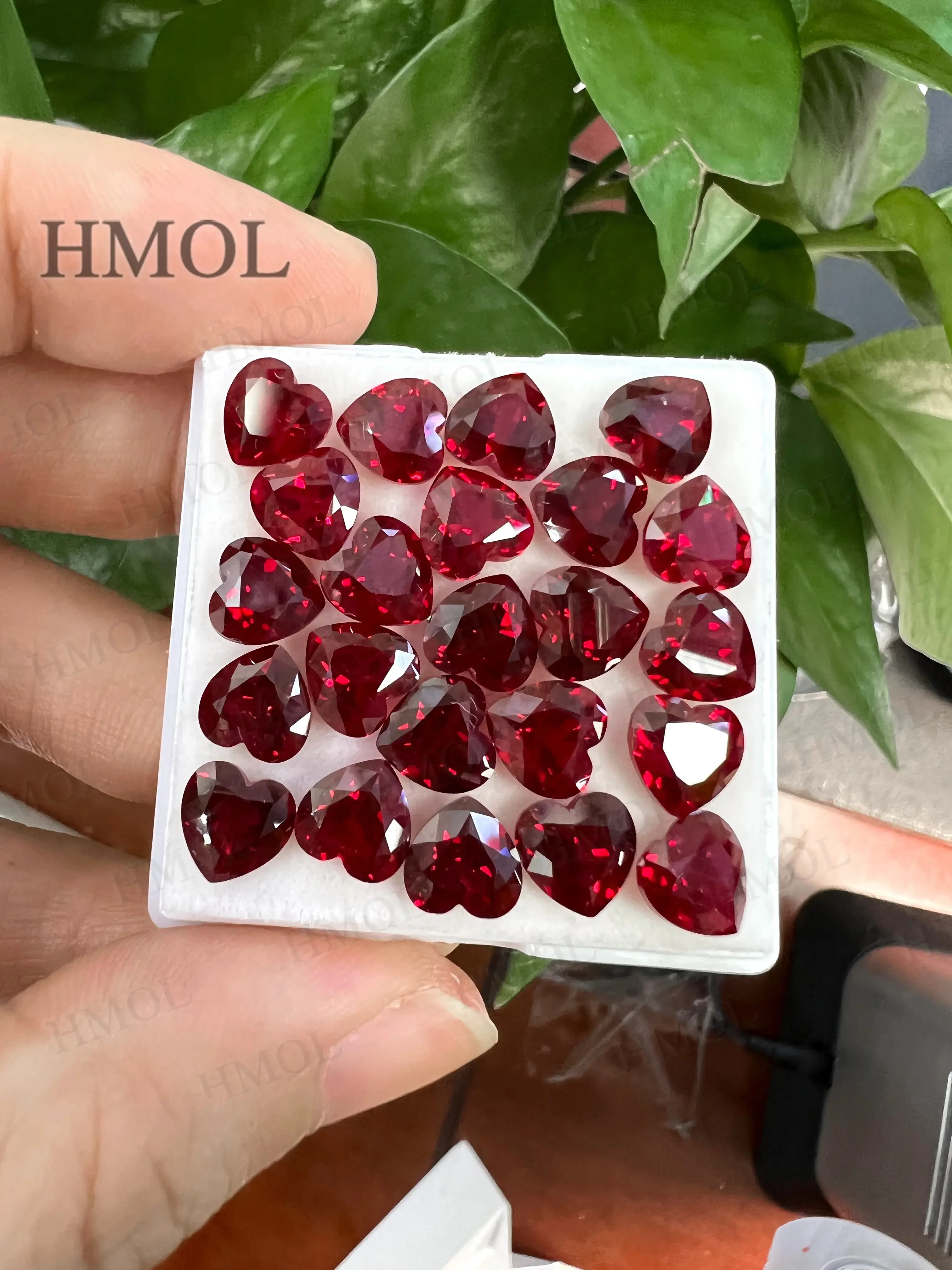 Lab Grown Ruby AGL Certificate Heart Shape Wholesale Loose Stone Red Color Sparkling Gemstone Beads DIY HMOL For Jewelry Making