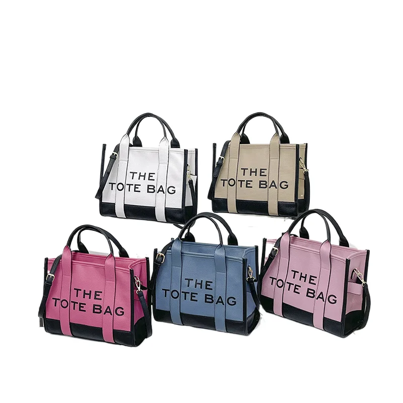 

2025 Fashion Patchwork Tote Bag Women's Large Capacity Casual Shoulder Crossbody Bag for Work Travel Daily Use