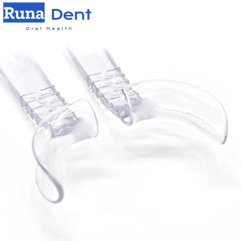 2Pcs Dental Half-Lip Retractor Lip Cheek Retractor Plastic Left + Right Mouth Opener Intraoral Supporting Device