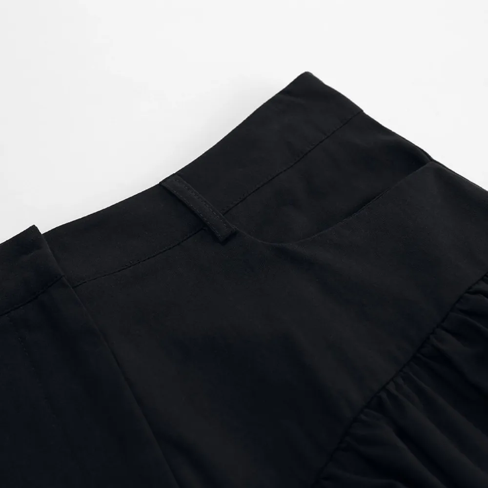 Ins Style Tiered Skirt Versatile Match Ruffled Tier Mini Skirt Summer Wear Loose Silhouette Half Skirt Daily Outfit