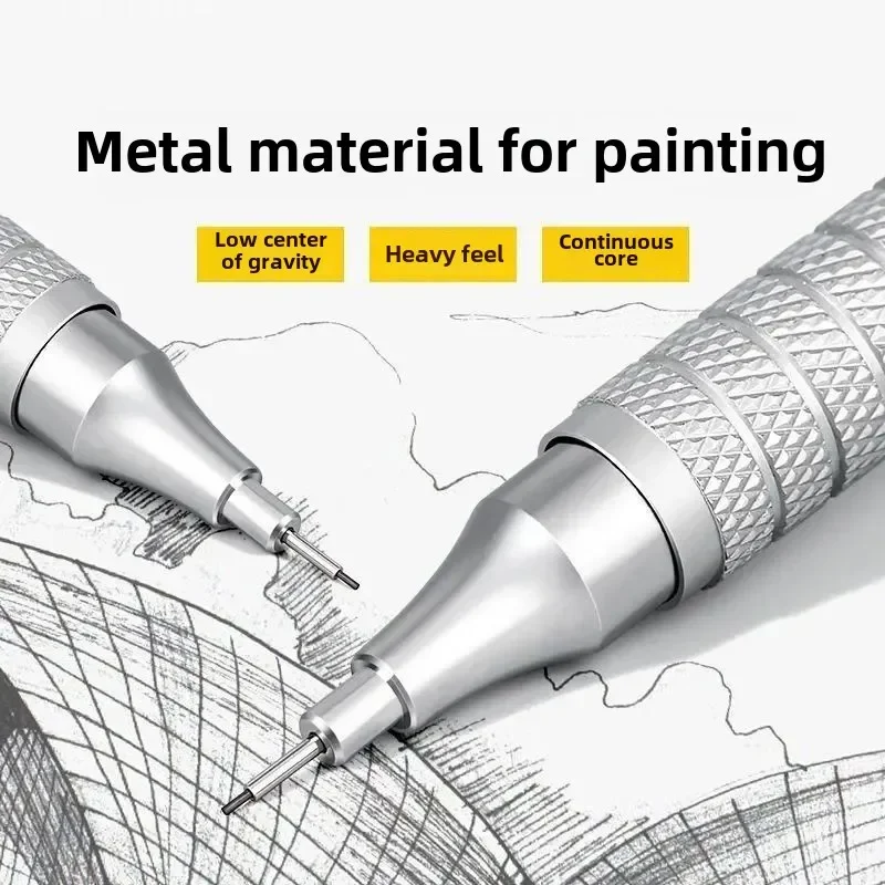 0.3/0.5/0.7mm Vulpotlood Laag Zwaartepunt Metalen Tekening Speciaal Potlood Kantoor School Schrijven kunst Student Briefpapier