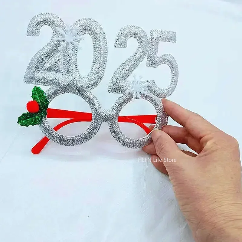 2025 óculos de ano novo feliz ano novo festa photo studio adereços decorações de natal decoração de festa de véspera de ano novo das crianças