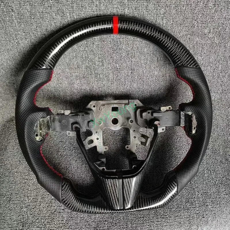 

For Mazda 3 MPS 100% Real Carbon Fiber Steering Wheel With Leather