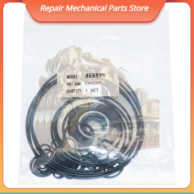 Hydraulic Pump Seal Kit O Ring Kit With Regulator For K3V112DT Excavator