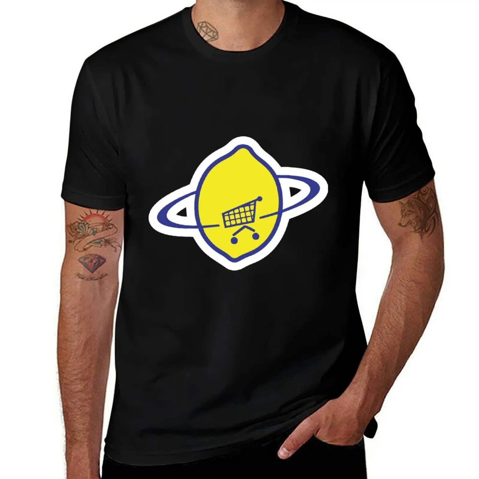 U2 Pop Mart Lemon Sticker T-Shirt baggy shirts blacks Blouse Aesthetic clothing mens funny t shirts