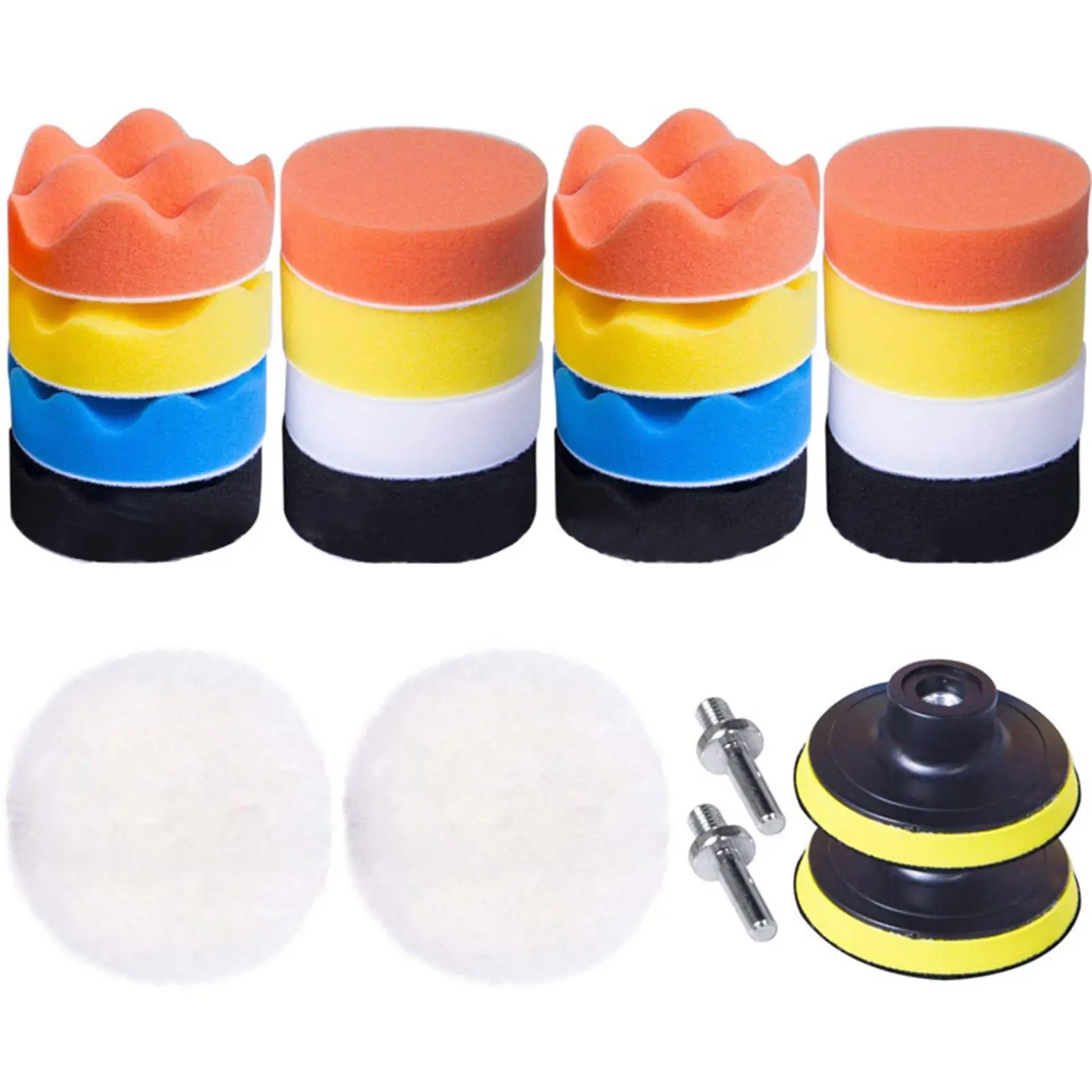 

22PCS Reusable Buffing Sponge Pads for car Waxing & Polishing - Washable Detailing Tools