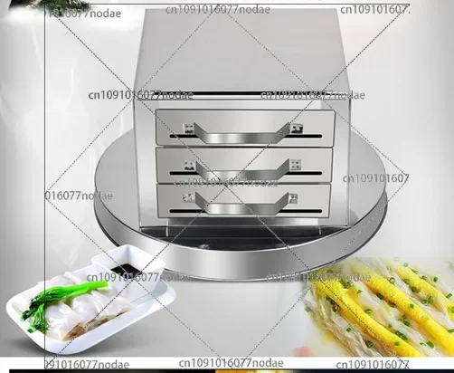 Drawer Pull Rice Intestine Rolls Machine Home Machine Fen Chang Stainless Steel 3 Grid Steamer Steaming Plate