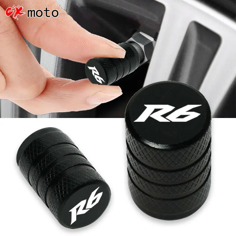 

Motorcycle Tire Valve Air Port Stem Cover Cap Plug CNC Aluminum Accessories For Yamaha YZFR6 YZF-R6 YZF R6 R6S 1999-2015