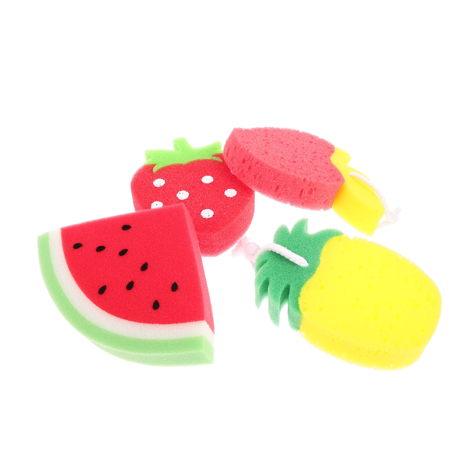 

4 Pcs Sponges Kitchen Fruit Rub Cleaning Toothpaste Tube Cartoon Dish Scrubbers Cute