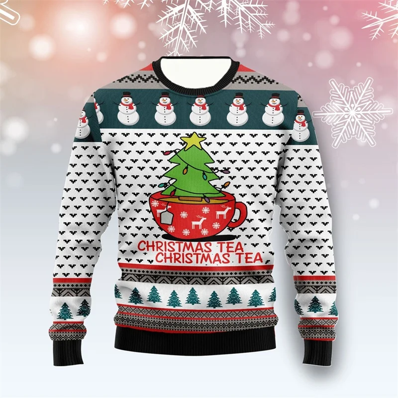 الجديد في سترة عيد الميلاد القبيحة على شكل ديناصور للرجال سترة عصرية مضحكة للحيوانات ثلاثية الأبعاد مطبوعة للأطفال بلوفرات هاراجوكو فضفاضة #3