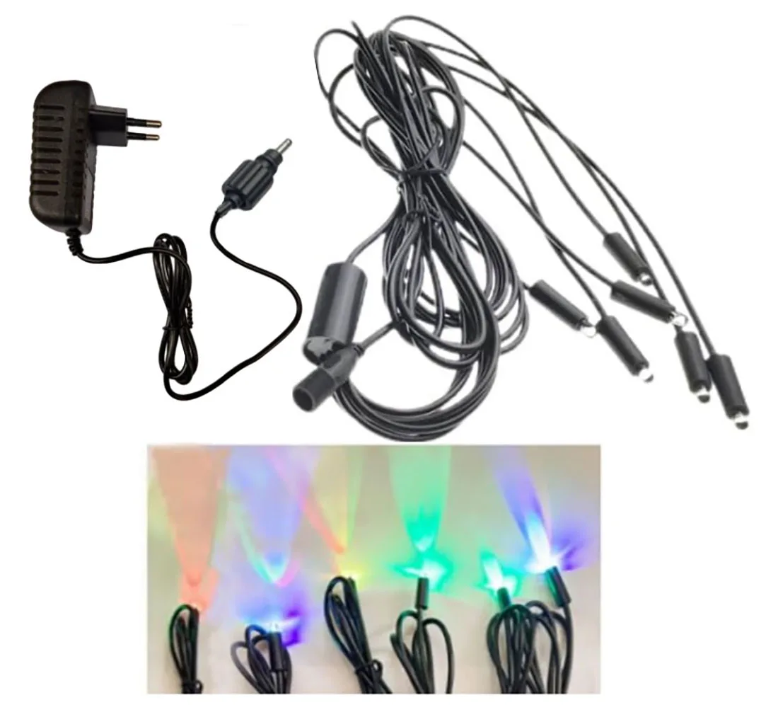 12V LED Light Tabletop Fountain for Indoor Outdoor Use Modern Underwater Home Feature with DIY Replacement Adapter