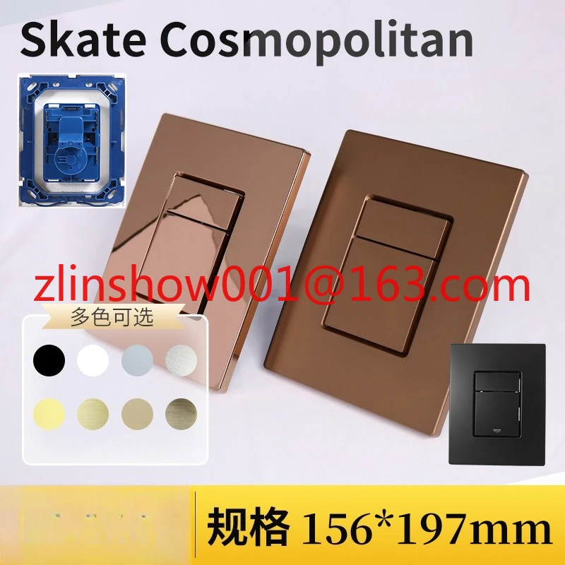 

Concealed Cistern Flush Button for Bathroom Multiple Shapes and Colors Toilet Push Button with Flush Plate for GROHE