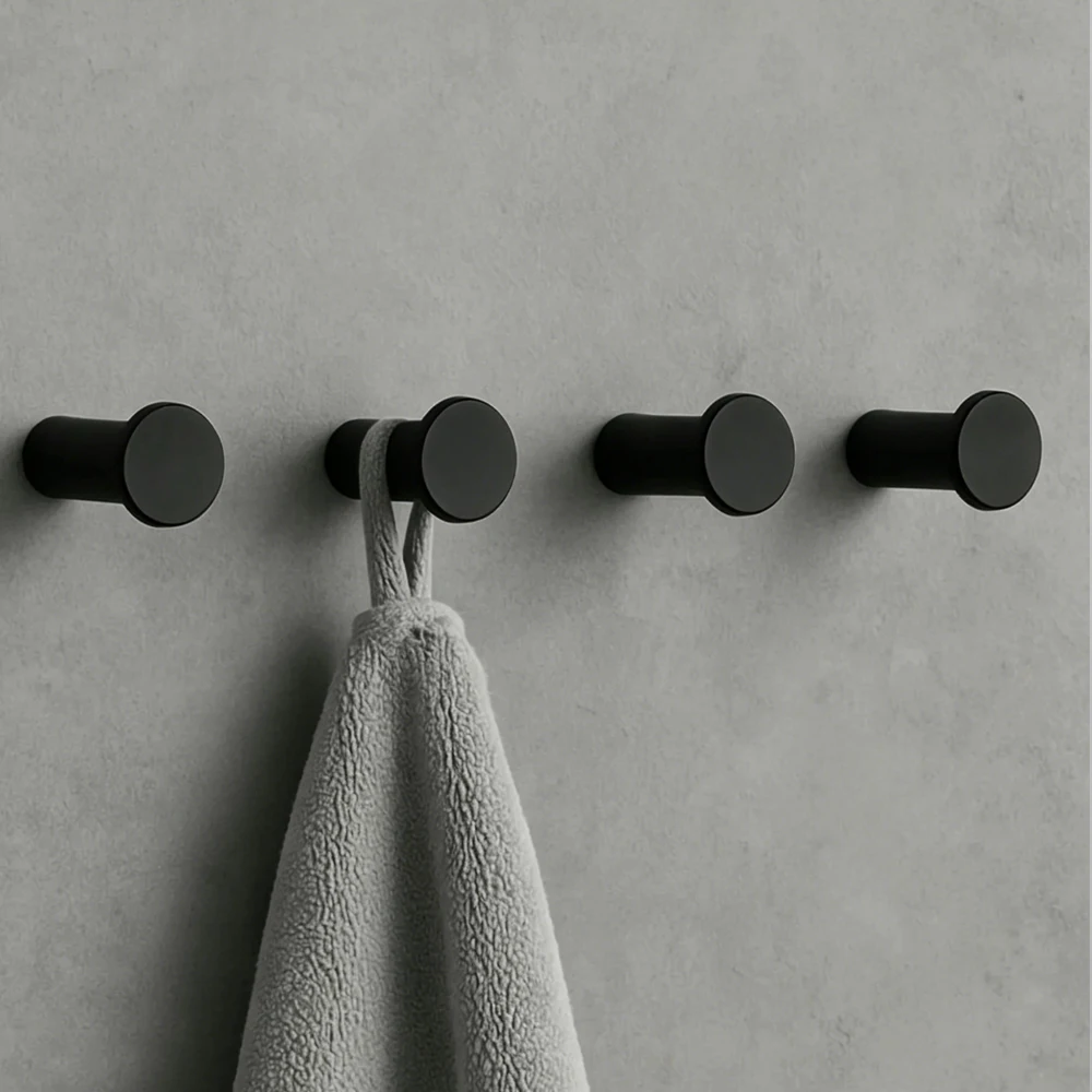 Stainless Steel Coat Hook with Screw Wall Mounted Robe Towel Hook Cylindrical Key Bag Hangers Coat Rack Bathroom Kitchen Storage view 4