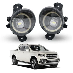 2-PCs Car LED Fog Light Assembly for Mercedes-Benz X-Class W470 2017-2020 Angel Eye Driving Daytime Running Lamp DRL 30W 12V PTF