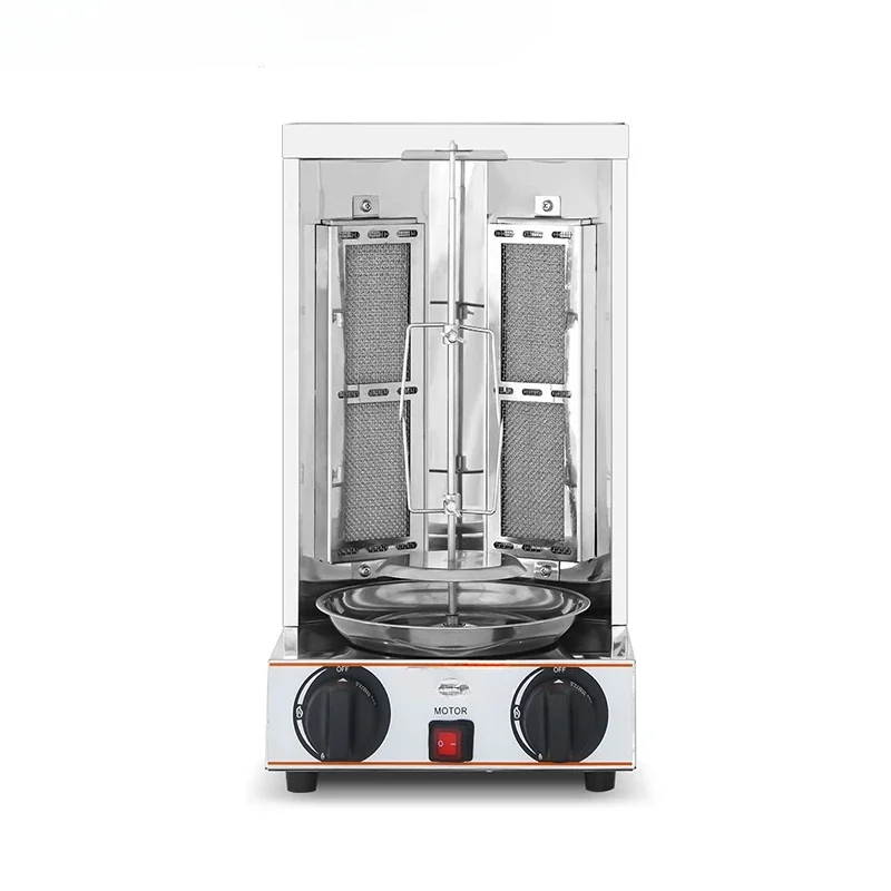 Máquina comercial de barbacoa de gas de acero inoxidable, mesa profesional, kebab, shawarma
