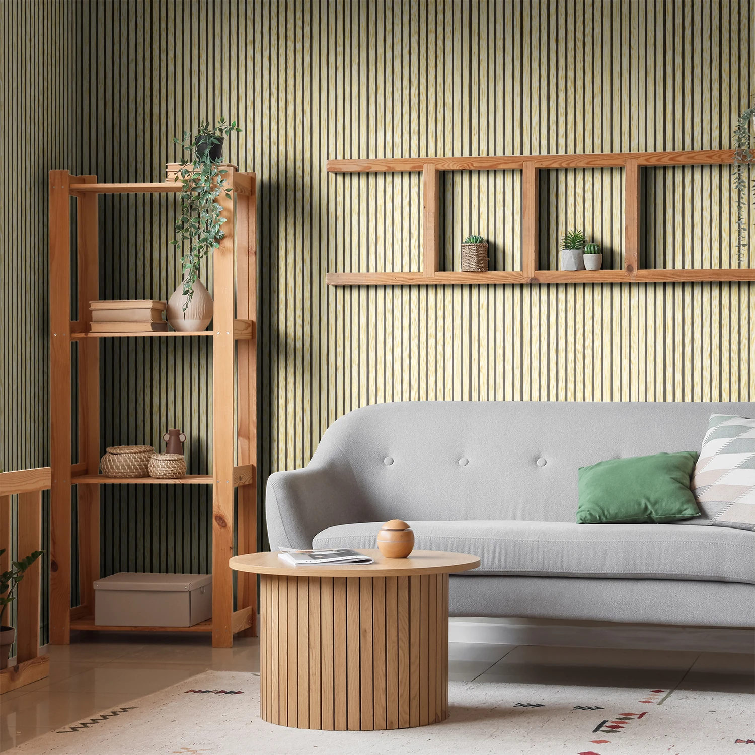 

Minimalist style self-adhesive wallpaper with detachable waterproof wall sticker, suitable for decorating living room walls