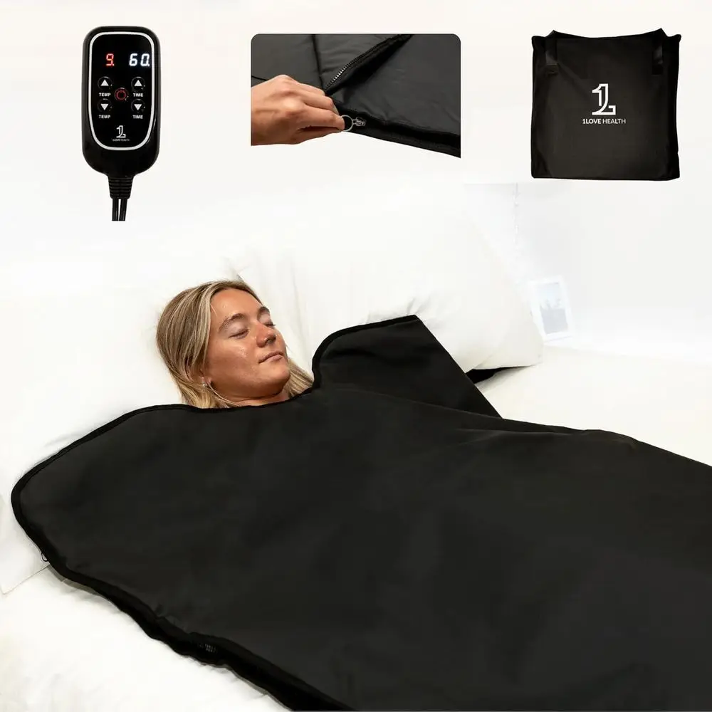 

Infrared Sauna Blanket - Regular Size, 77-176°F, Zero EMF, ELF, VOCs, Black