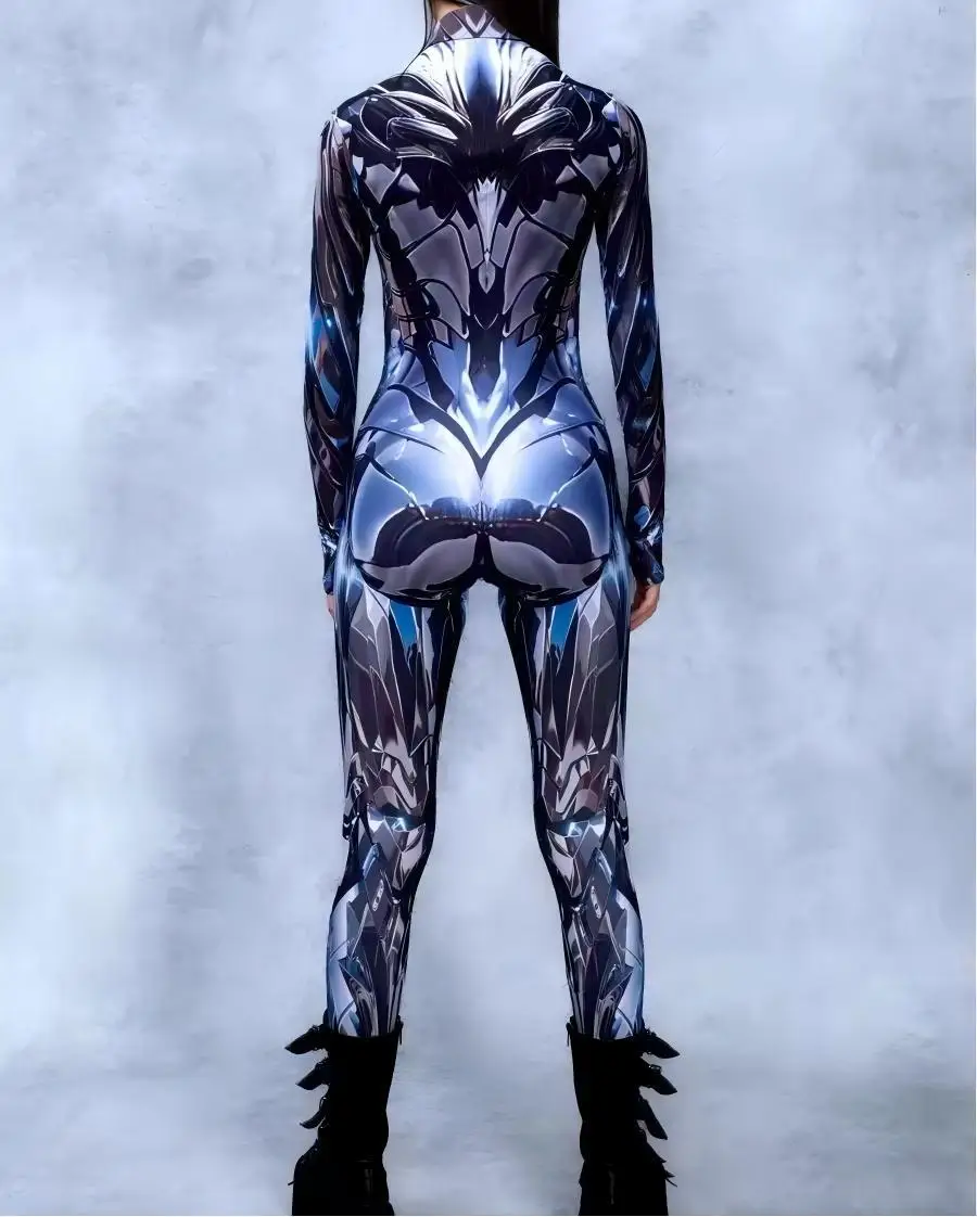 Modischer Rosa Erwachsenen-Damen-Jumpsuit Cosplay-Strumpfhose Punk-Steampunk-Bodysuit Karneval Bühnenauftritte Rollenspiel-Kostüm Neu 2026 – Detail 30