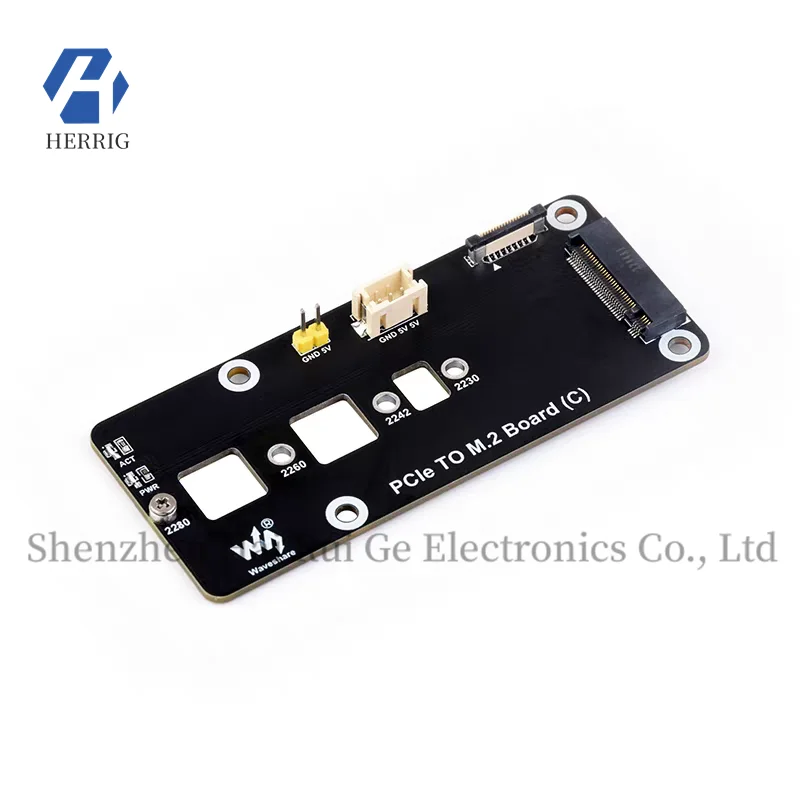 MicroSnow Raspberry Pi 5 PCIe to M.2 Adapter Board Expansion Board Supports NVMe SSD Protocol High-Speed Read and Write