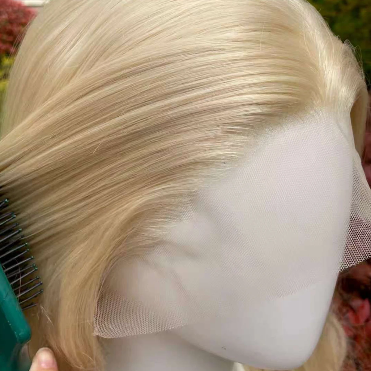 613 Blonde 13X4 Synthetische Lace-Front-Perücken für Frauen, 26 Zoll lange, gewellte, kleberlose Synthetik-Perücken, freier Teil, 150 % Dichte, Damenperücken – Detail 2