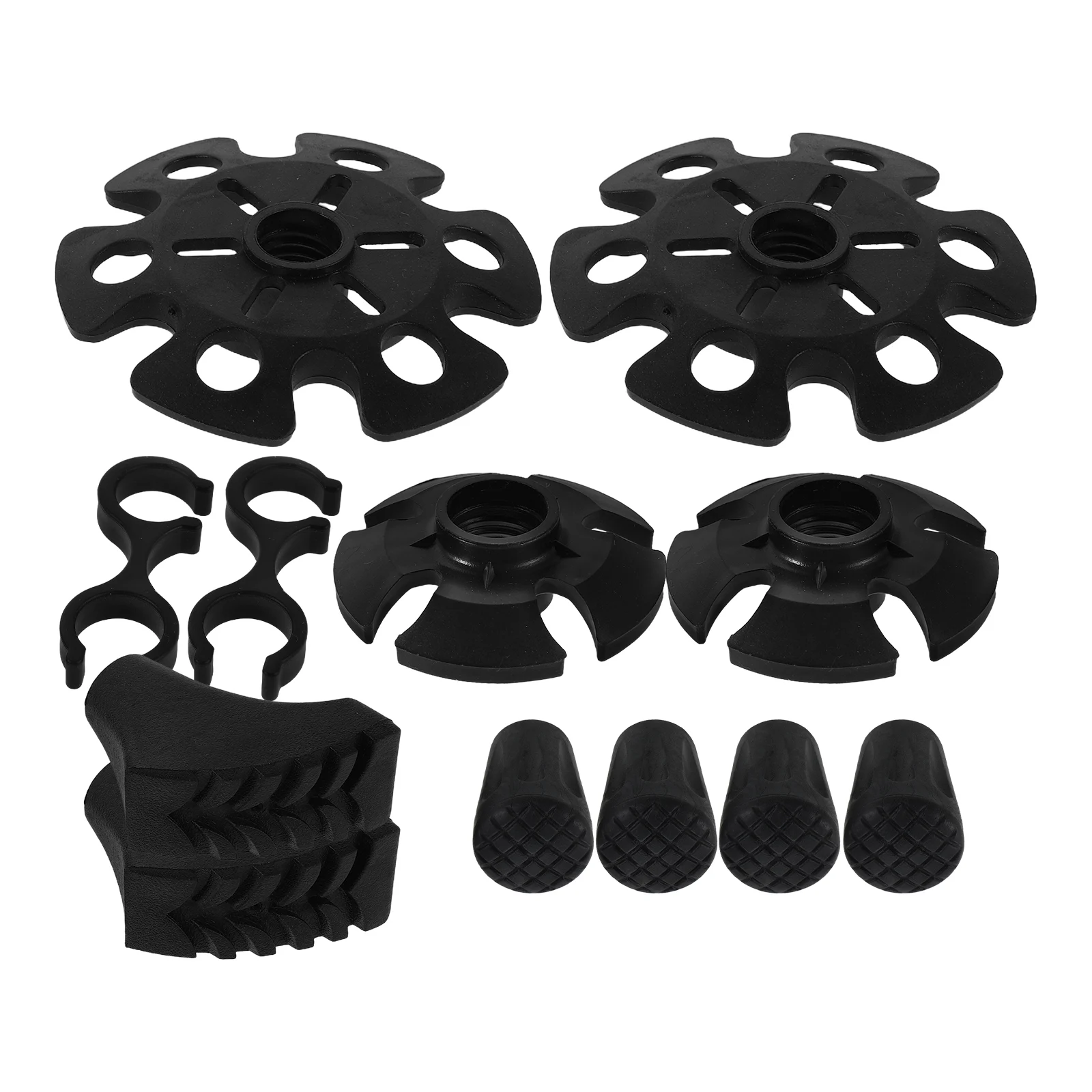 

12 Pcs Hiking Pole Accessories Set Cane Tips for Stability Walking Sticks Non-slip Mountaineering Poles Plastic Travel
