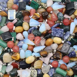 5-20Pcs Multiple Shape Natural Stone Charms Mix Color Natural Agates Pendant Fit Jewelry DIY Necklace Earrings Making Wholesale