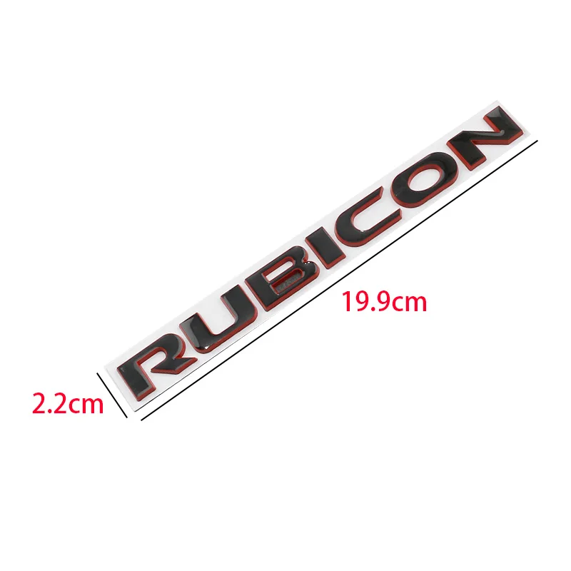 Car Metal Rubicon Trunk Fender Door Logo Badge Emblem Decals Sticker For Jeep Wrangler Unlimited TJ JK TJ YK JL XJ Accessories