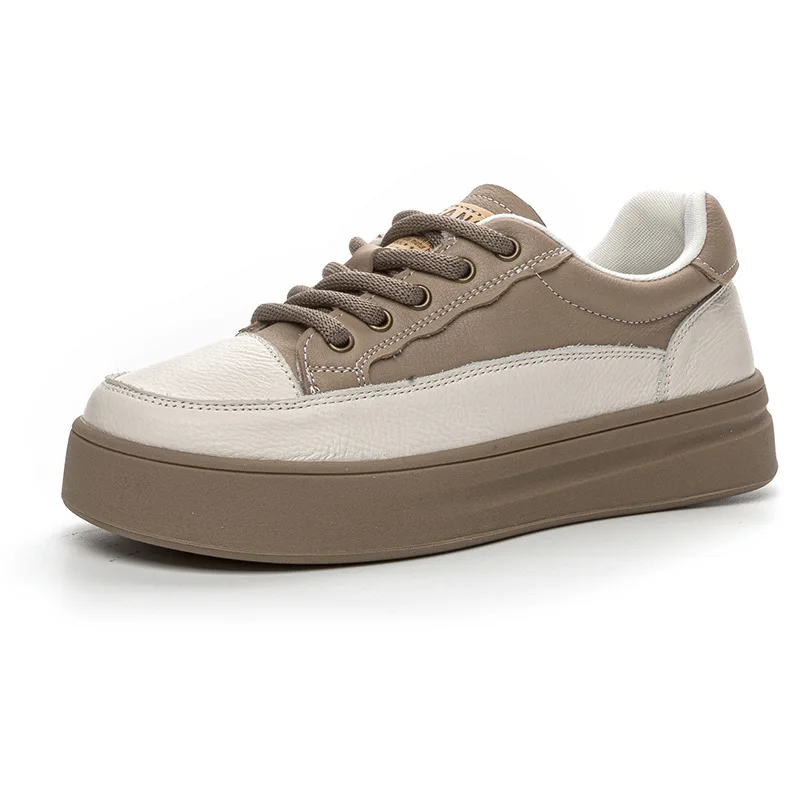 

3,5 см весенний верхний слой из коровьей кожи, средняя подошва, плоская подошва, круглый ремешок на голову, повседневная женская обувь белого цвета, одинарные туфли