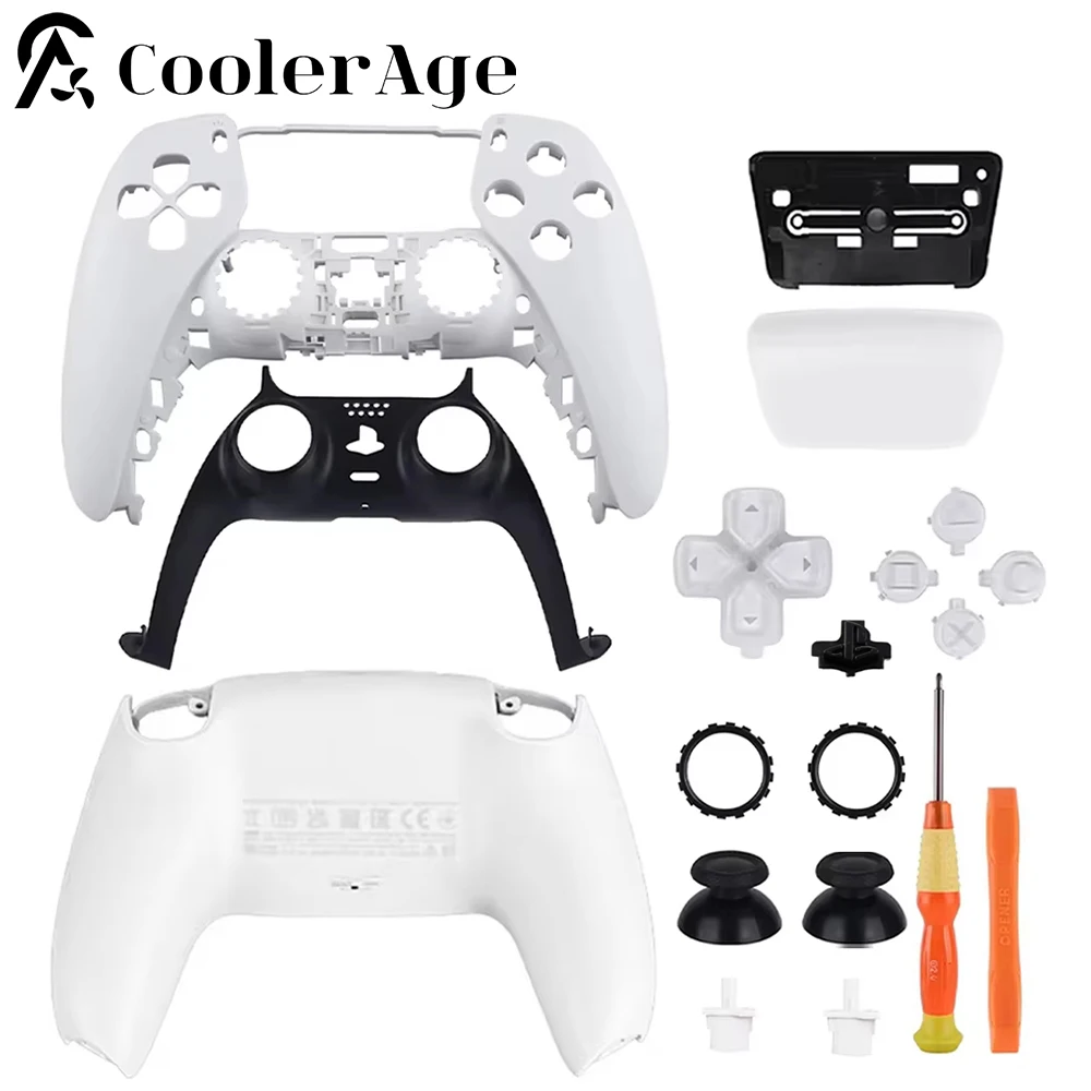 For PS5 Controller Custom Bottom Back Shell Non-Slip Rear Housing Game Replacement Parts