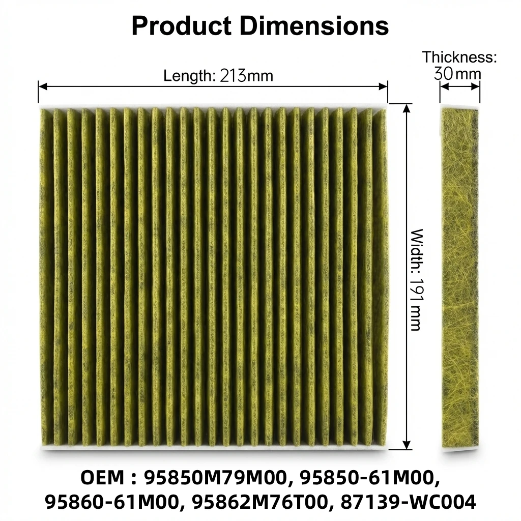 For SUZUKI Alivio 01.2015- Vitara SX4 S-cross 1.4T 1.6L Cabin Filter 95850M79M00 9585061M00