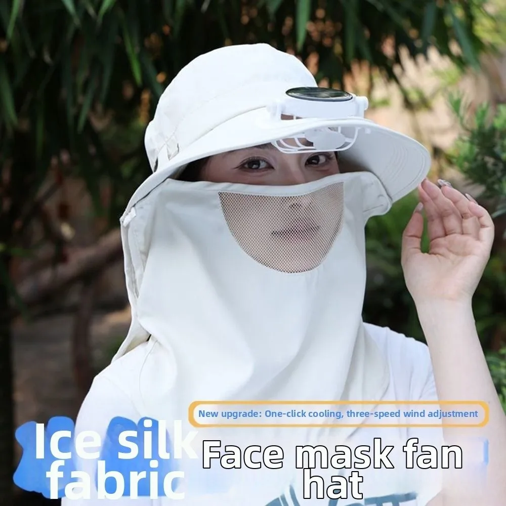 New Breathable Solar Fan Cap Quick Dry Sun Protection Solar Charging Cap with Fan Fisherman Hat Outdoor