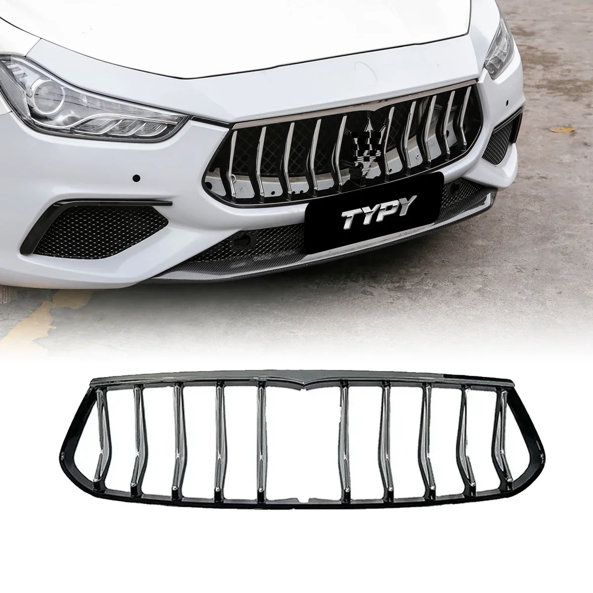 

Car Body Kit Grill For Maserati Ghibli 2014-2021 Upgrade GTS Air Intake Grille Chrome Plating Auto Accessories