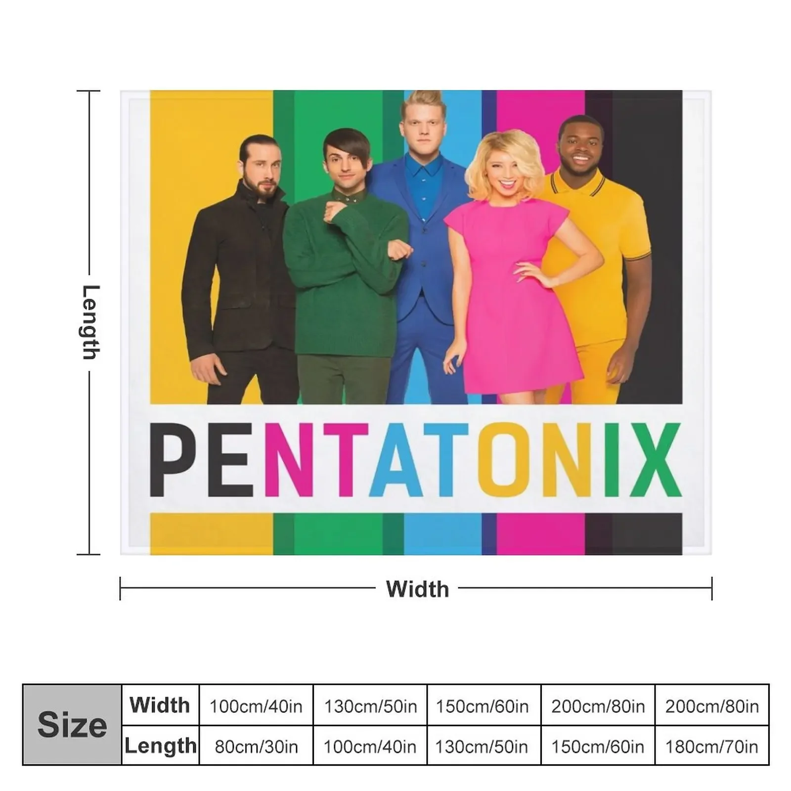 full colour of pentatonix Throw Blanket Nap Bed cosplay anime Blankets