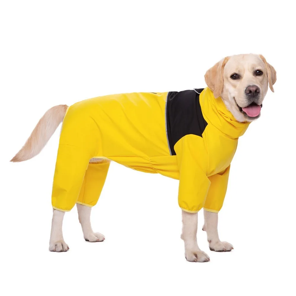 

Dog Rain Overalls Reflective Dog Raincoat Adjustable Waterproof Pet Raincoat Breathable Waterproof Dog Clothes Hiking