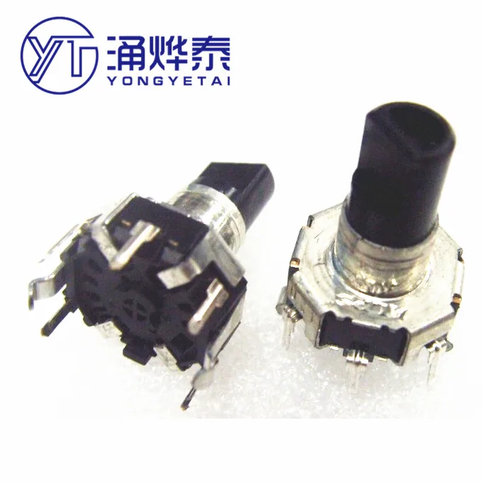 YYT 2PCS Imported encoder EC12D1524403 encoding switch 30 bit 15 pulse with switch 17.5MM
