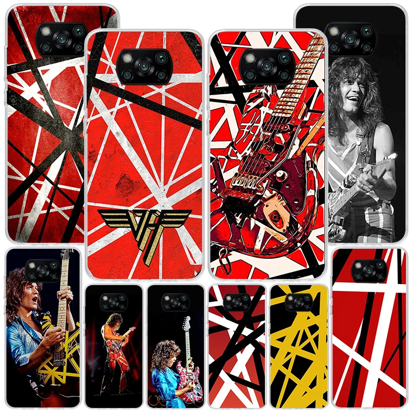 Eddie Van Halen Graphic Guitar Phone Case For Xiaomi Poco X6 X5 X4 X3 Nfc F6 F5 Pro F4 Gt F3 F2 F1 M5S M4 M3 Personalized Print