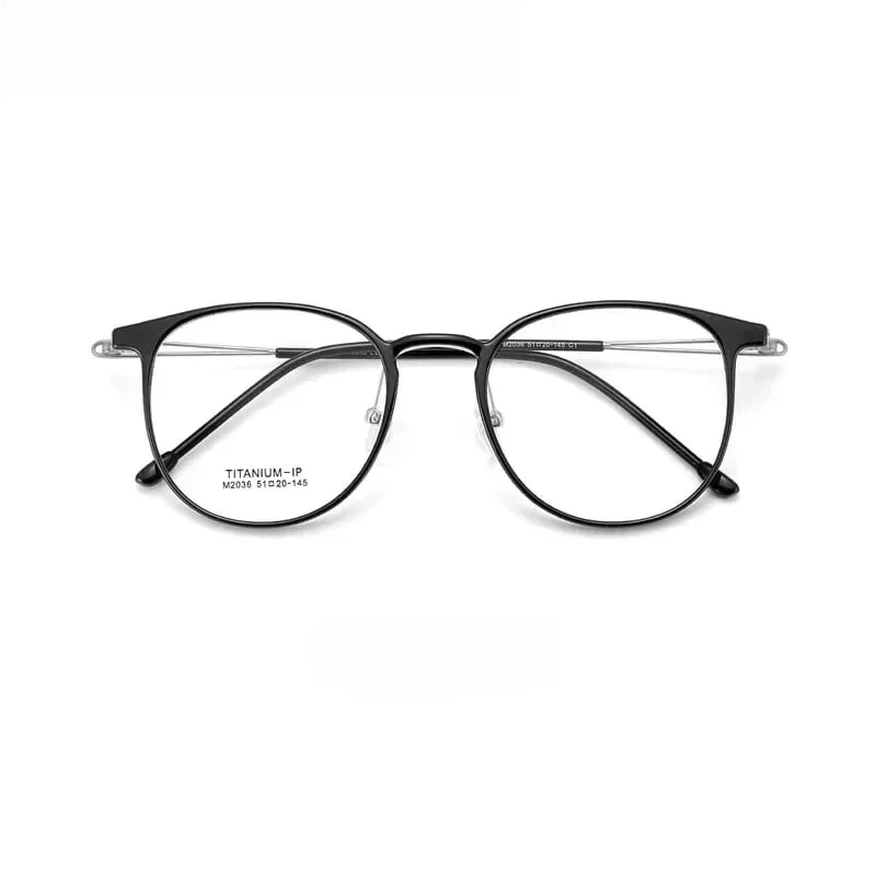 

XUKA Optical Retro Men Prescription Round Eyewear Women Fashion Lenses Ultra Light Flexible Vintage Spectacle for Reading