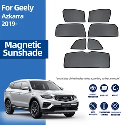 For Geely Azkarra 2019 2020 2021 2022 Magnetic Car Sunshade Shield Front Windshield Curtain Rear Side Window Sun Shade Visor