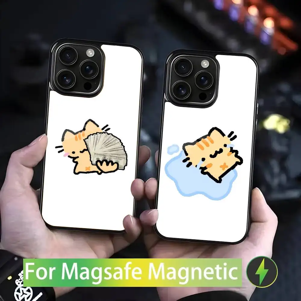 

B-Basiilleaf CAT For iPhone 17,16,15,14,13,12,11,Pro,Max,Plus,Mini,SE4,E Magnetic Magsafe Wireless Charging