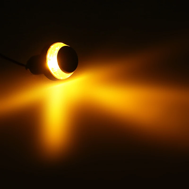 Universal LED For 22mm Handlebar Motorcycle LED Handlebar Motorcycle Turn Signal Light Amber Indicator Flasher Bar End Blinker