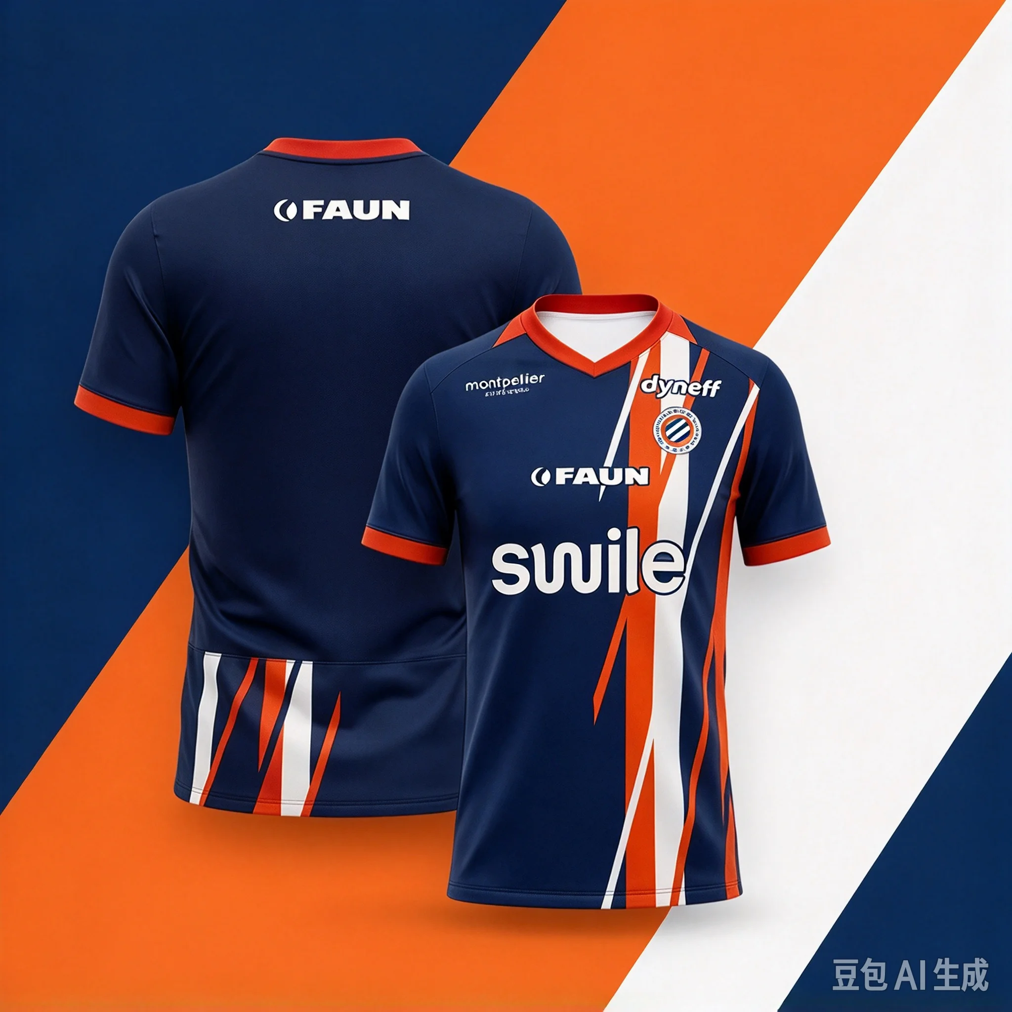 26-27 Montpellier club French football home Jersey T-shirt Men's and Women's Breathable Quick Drying Short Sleeved fan gift