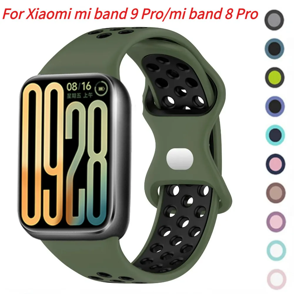 

Silicone Strap for Xiaomi Mi Band 9 Pro Smart Watch Breathable wristband for Xiaomi Mi Band 8 Pro/Redmi Watch 6/5/4