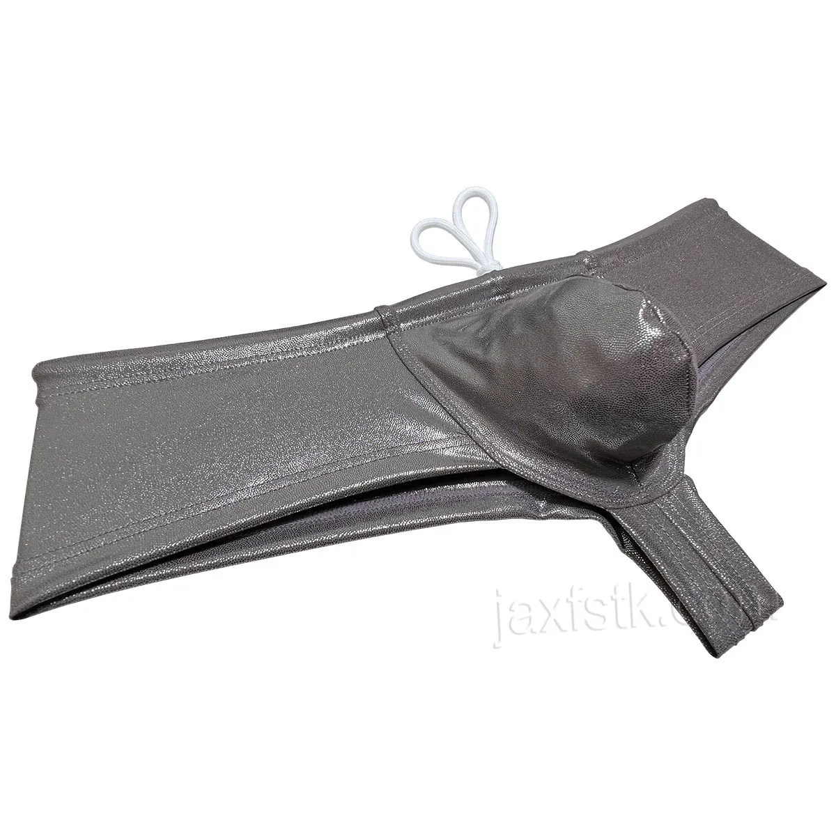 Sexy Men's Swim Briefs Shiny Swimwear Lining Underwear Male Bikini Swimsuits Slip Drawstring Enhancing Pouch Mini Trunks Beach