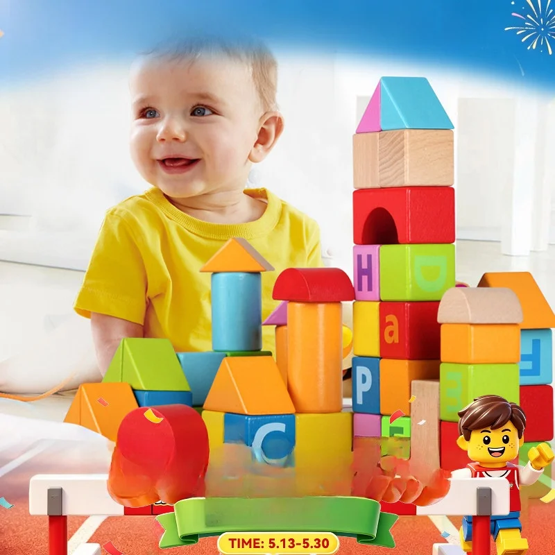 hape-木製教育用積み木おもちゃ-大型粒子組み立て-こどもの日ギフト-～3歳の男の子と女の子向け