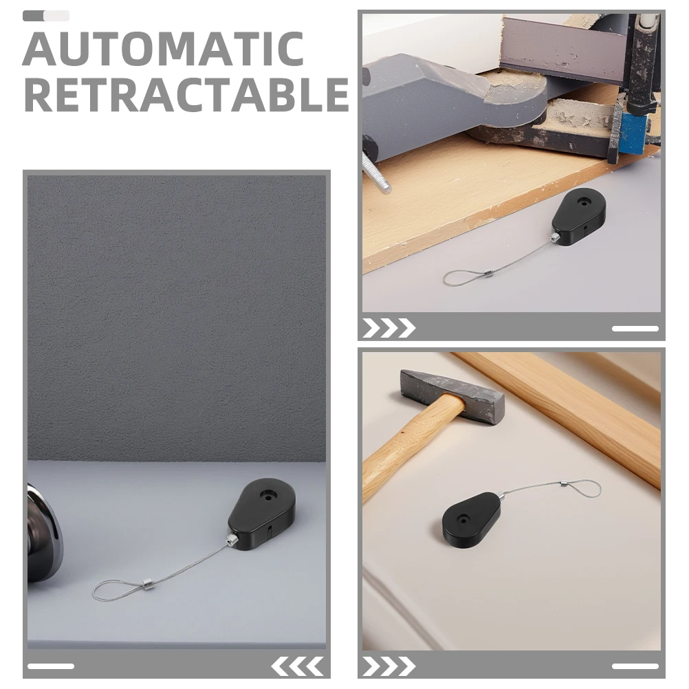 3 قطعة أسلاك الفولاذ قابل للسحب مكافحة سرقة كابل قفل تلقائي لباب الوصول المرآب مستودع السلامة الحبل حبل حامل